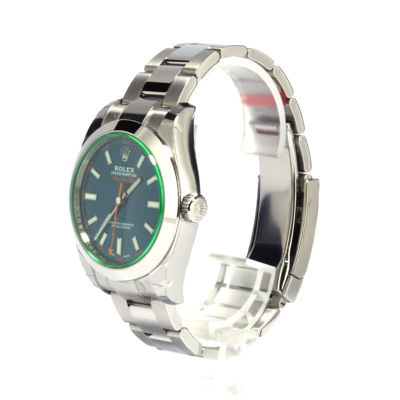 UNWORN Rolex Milgauss 116400GV Factory Stickers