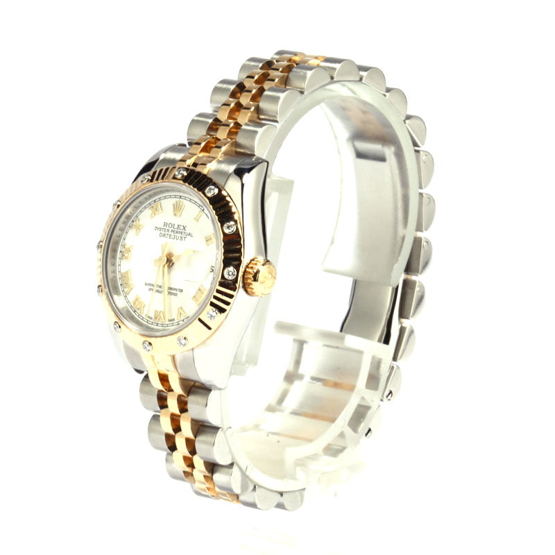 Used Rolex Ladies Datejust 179313 Roman White