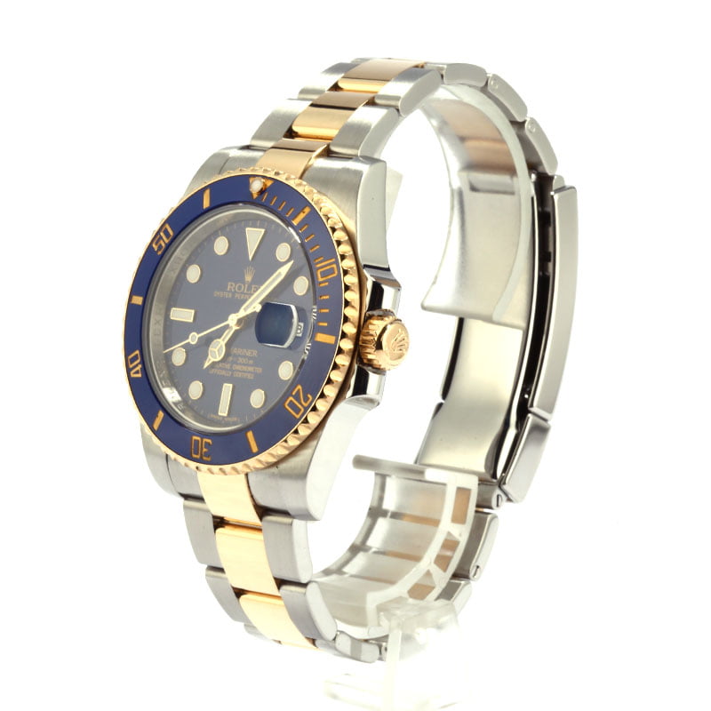 Pre-Owned Rolex Submariner 116613 Matte Blue Dial T