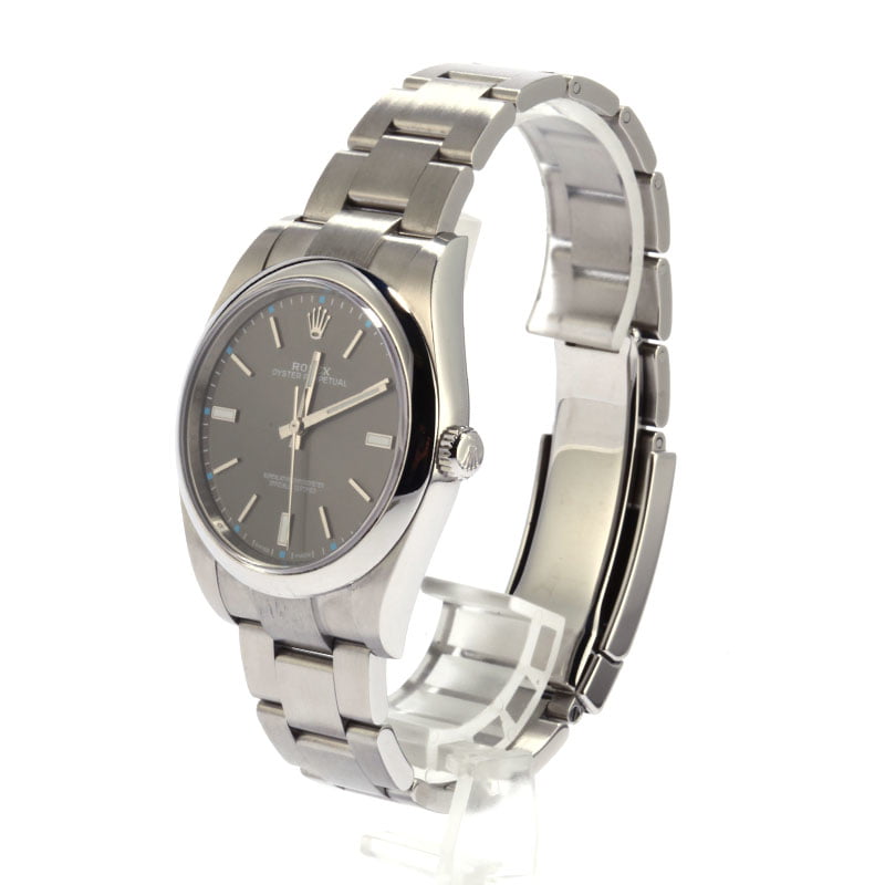 Pre Owned Rolex Oyster Perpetual 114300 Dark Rhodium Dial