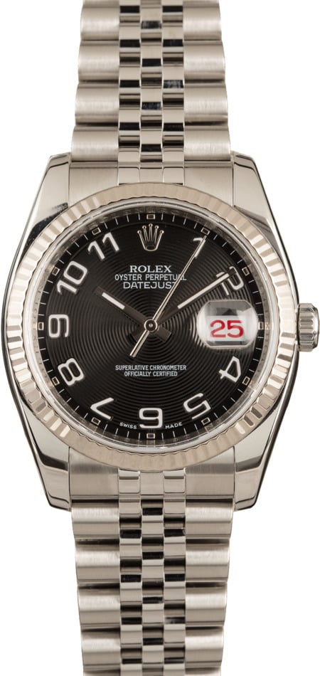 Pre-Owned Rolex Datejust 116234 Black Concentric Dial