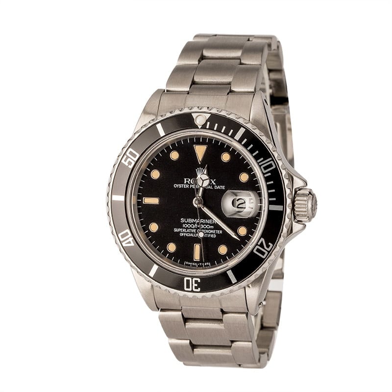 Pre-Owned 40MM Rolex Submariner 16800 Steel