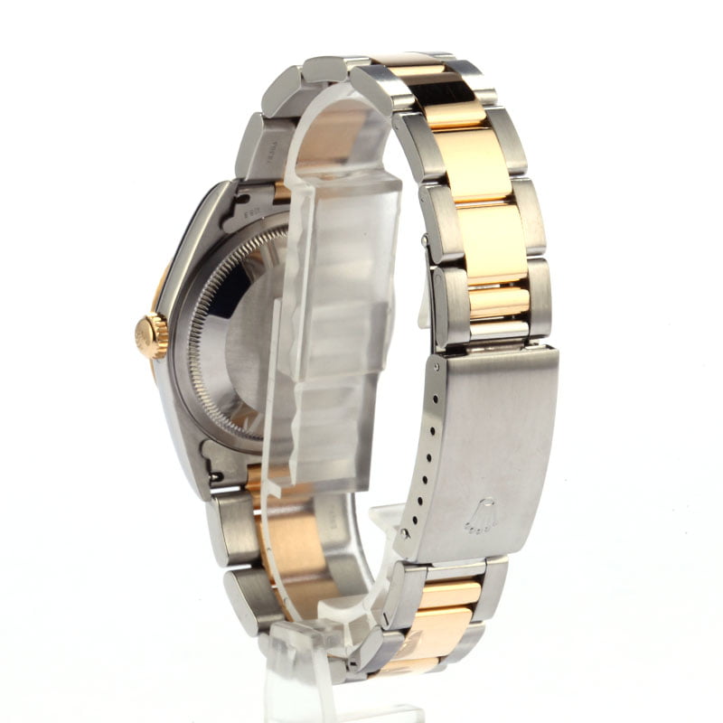 Rolex Mens Two Tone Datejust 16233 Silver Dial