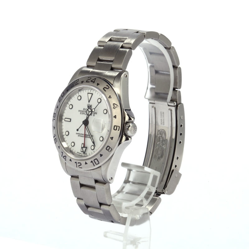 Pre-Owned Rolex Explorer II 16570 White Dial