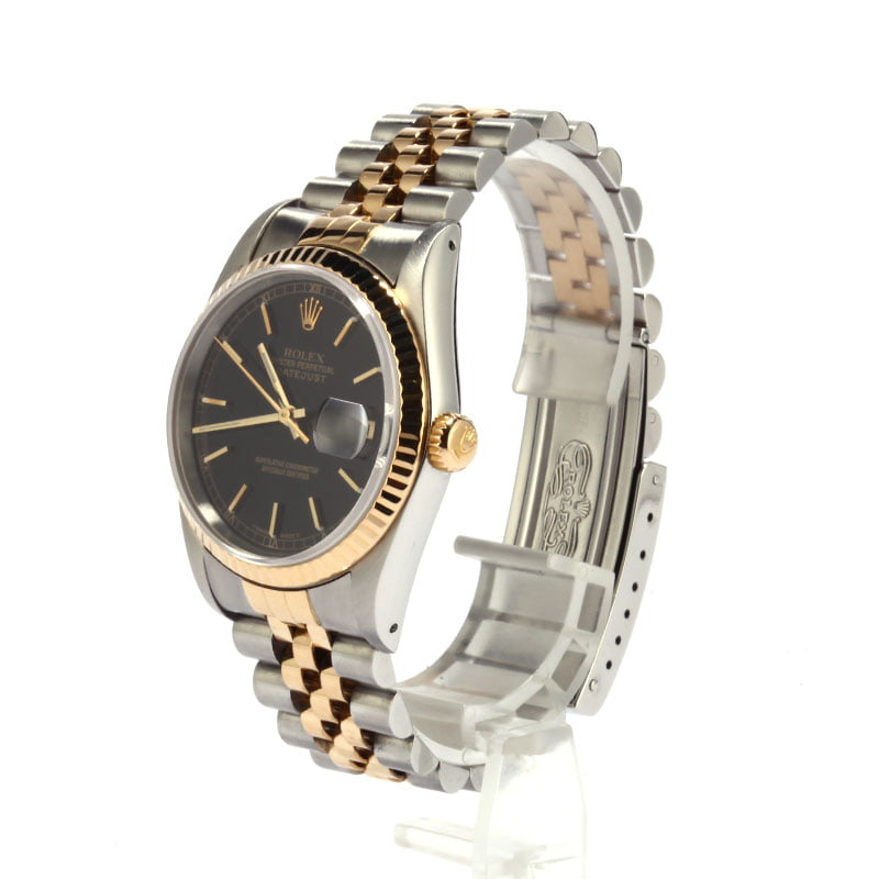 Rolex Datejust 16233 Black 100% Authentic