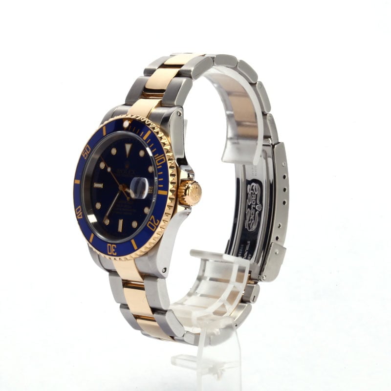 Used Rolex Submariner Steel & Gold Blue Face 16613