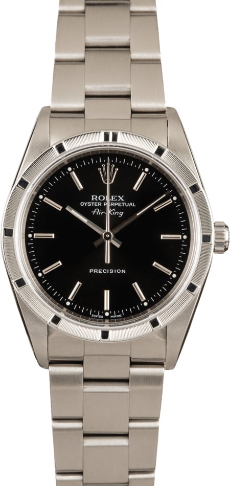Used Rolex Air-King 14010 Black Dial