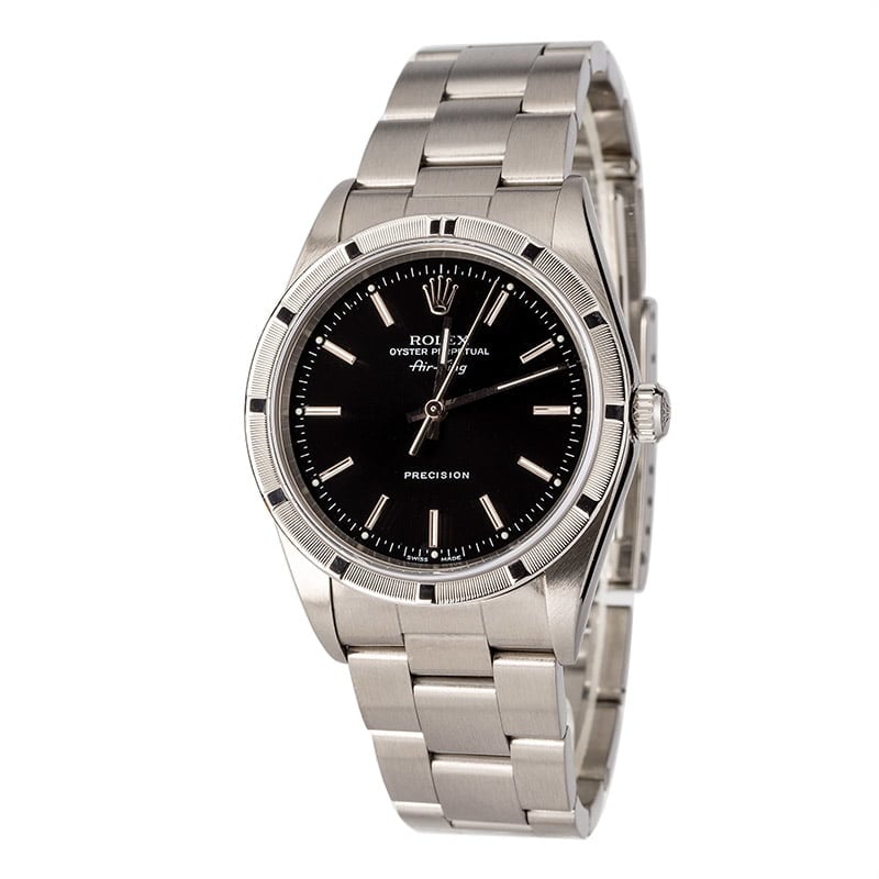 Used Rolex Air-King 14010 Black Dial