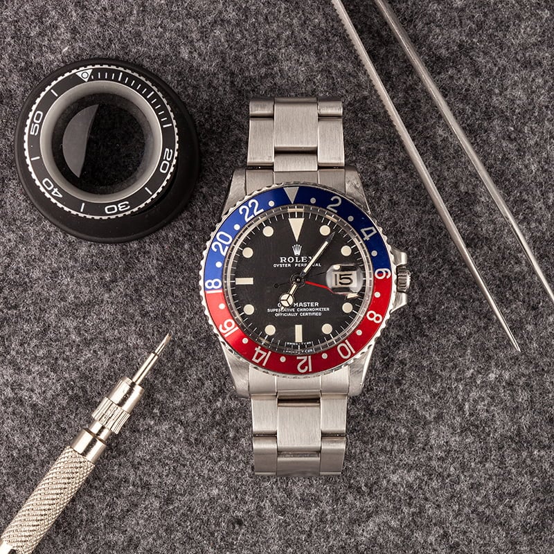 Vintage 1972 Rolex GMT-Master 1675 'Pepsi' Insert