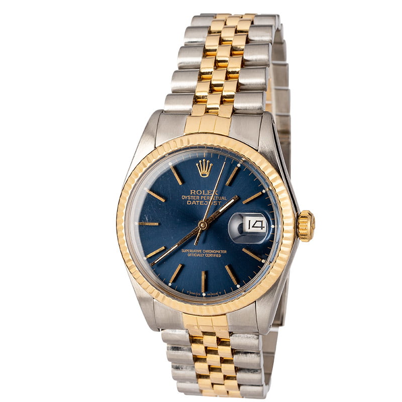 Rolex Datejust 16013 Blue Dial Certified Pre-Owned