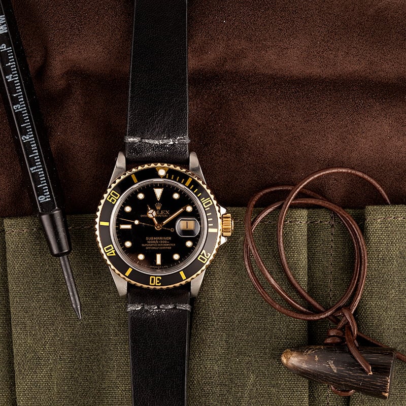 Rolex Submariner 16803 Leather Strap
