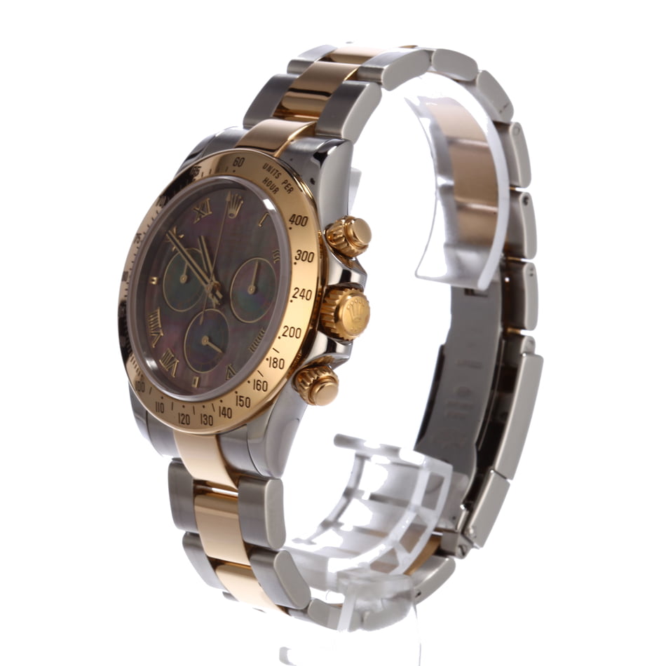 Pre Owned Black Mother of Pearl Rolex Daytona 116523