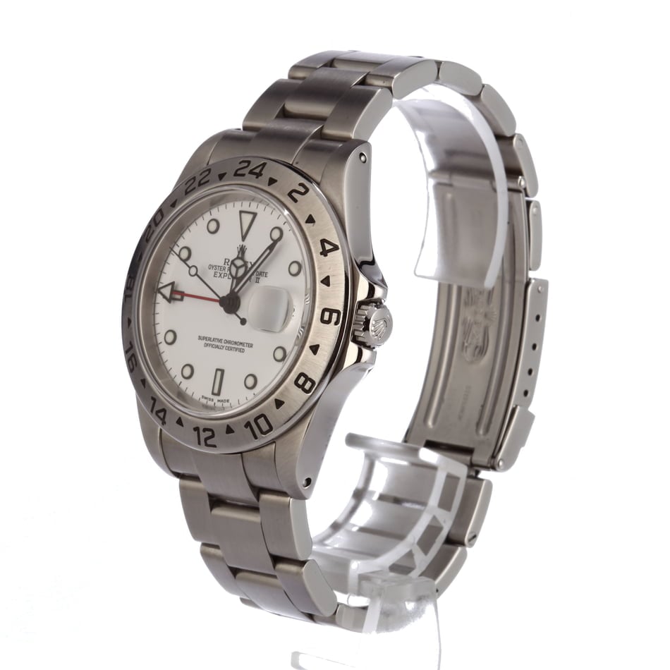 Rolex Explorer 2 16570 White Dial