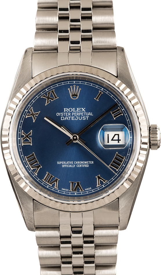 Datejust Rolex 16234 Steel Jubilee Blue Dial