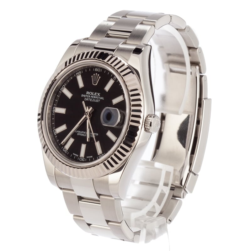 Genuine Rolex Datejust 116334 Black Dial