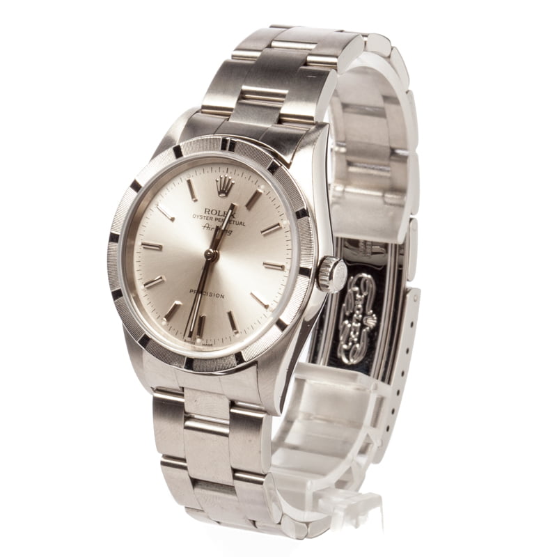 Genuine Rolex Air-King 14010M Silver Dial