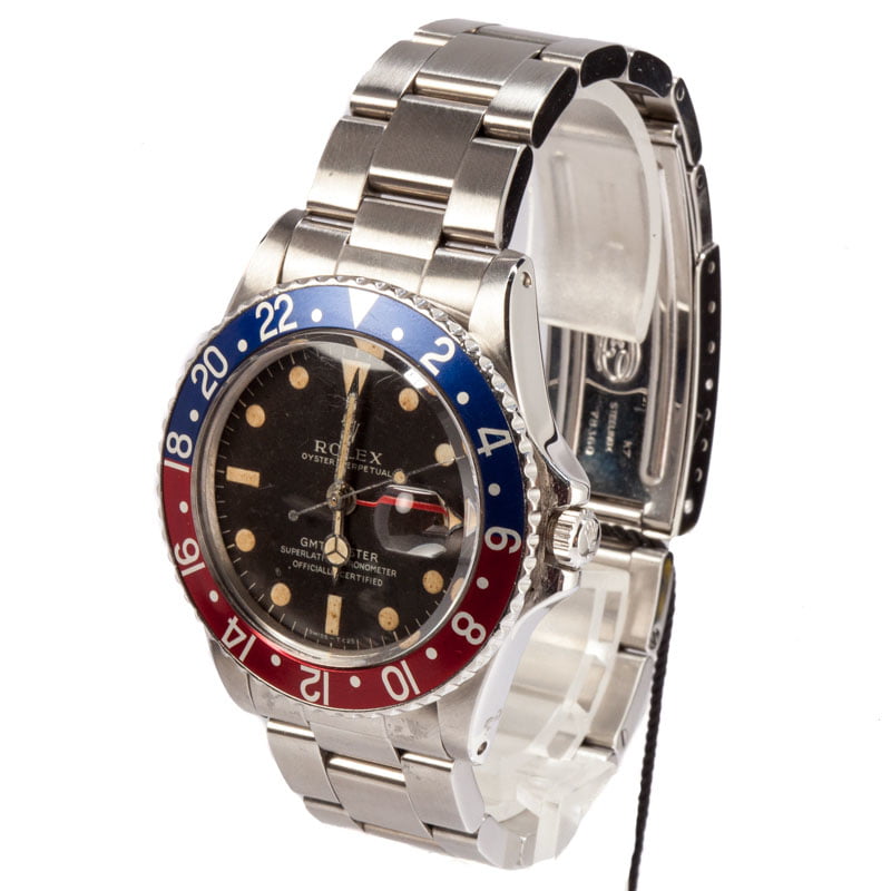 Vintage 1970 Rolex GMT-Master 1675 'Pepsi' Bezel Insert