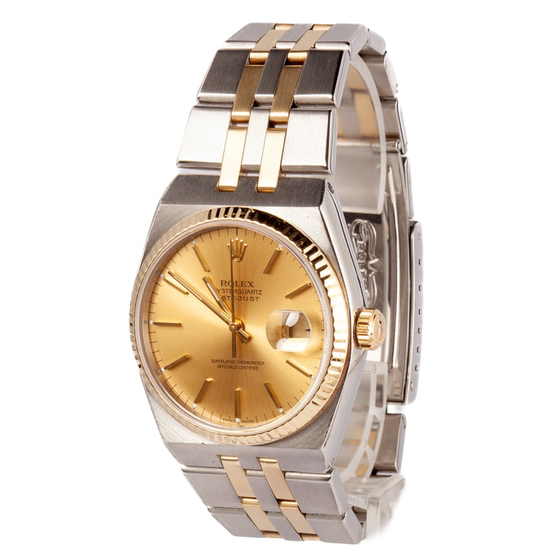 Rolex Datejust OysterQuartz 17013 Two Tone Integral