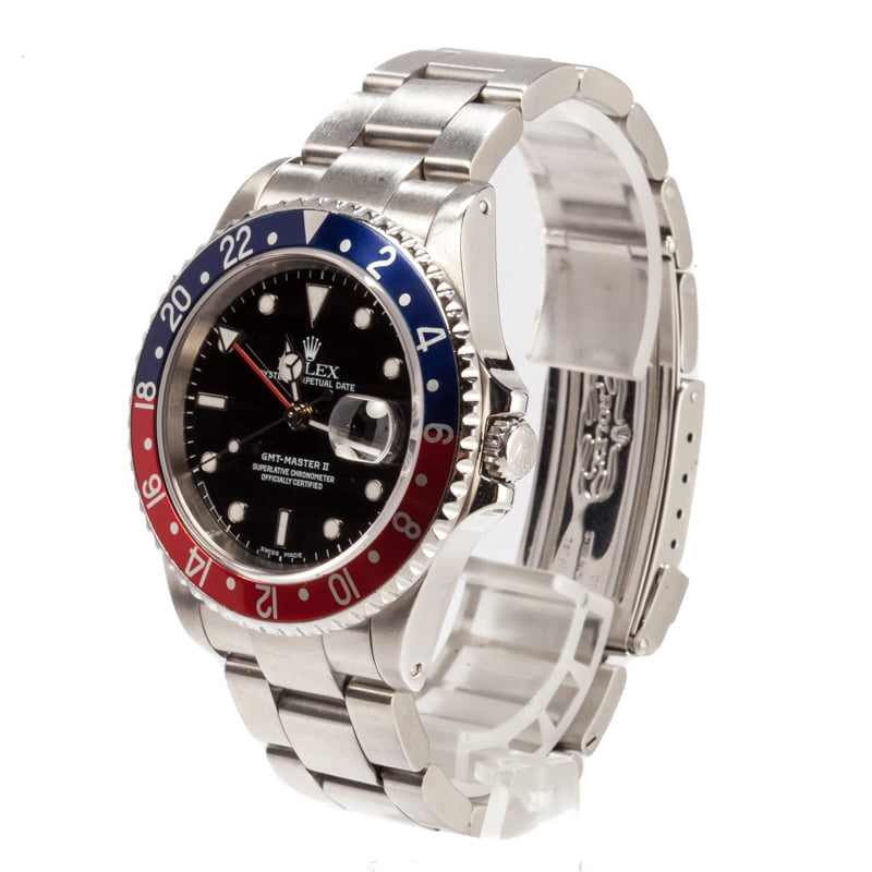 Men's Rolex GMT Master 16710 'Pepsi' Bezel Insert