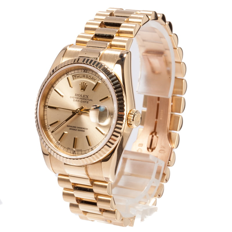 Used Rolex President Yellow Gold Day-Date 118238