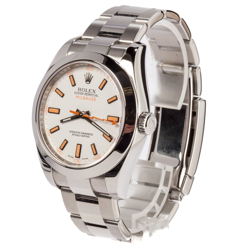 White Rolex Milgauss 116400