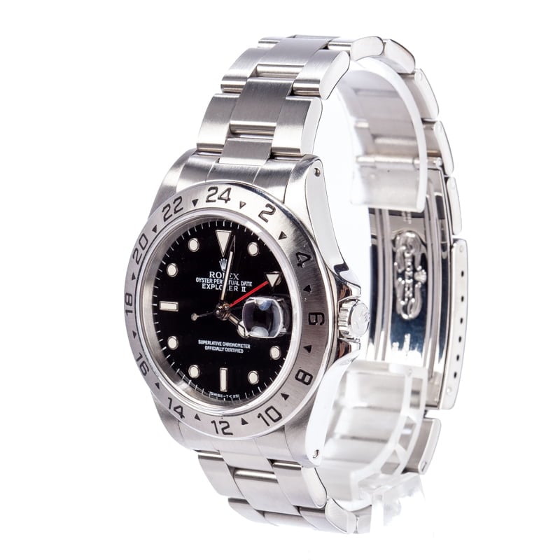 Authentic Rolex Explorer II 16570 Black