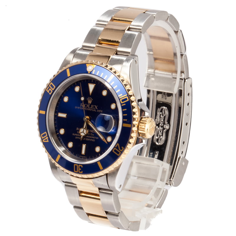 Rolex Submariner 16613 Blue Luminescent Dial