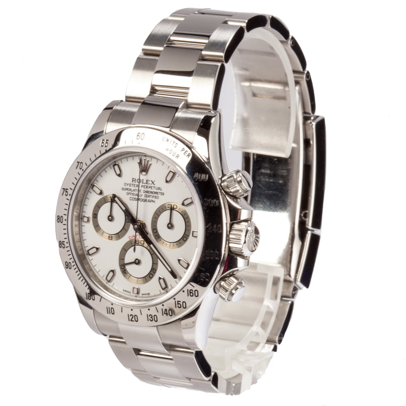 Certified Men's Rolex Daytona 116520 White Dial