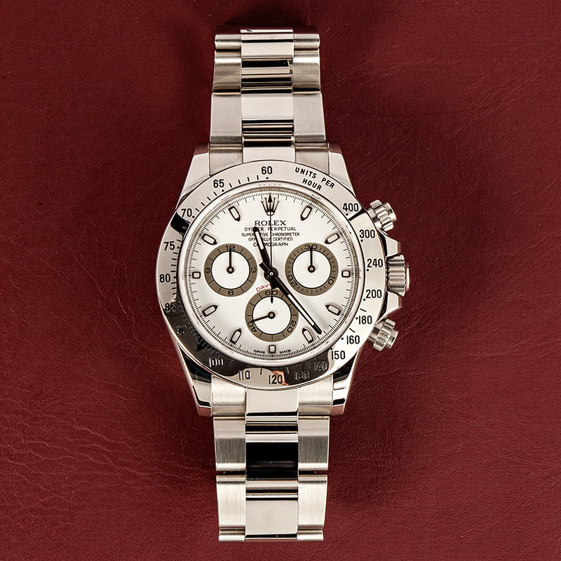 Certified Men's Rolex Daytona 116520 White Dial