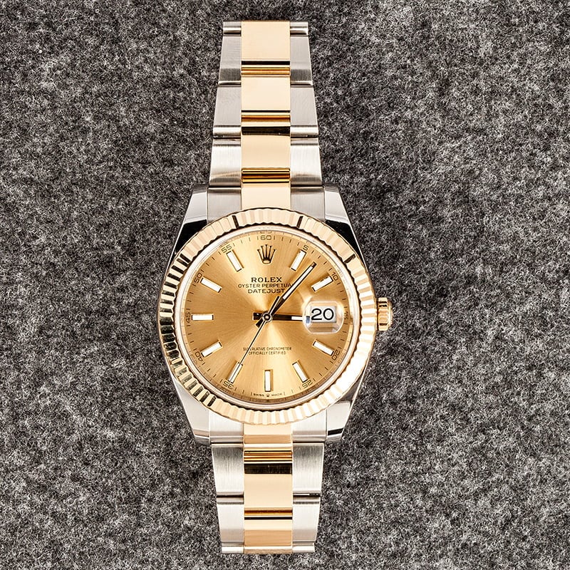 Rolex Datejust 126333 Champagne Two Tone Oyster