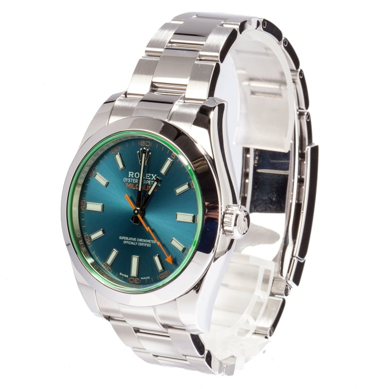 Milgauss Rolex 116400 Blue Dial Certified Pre-Owned