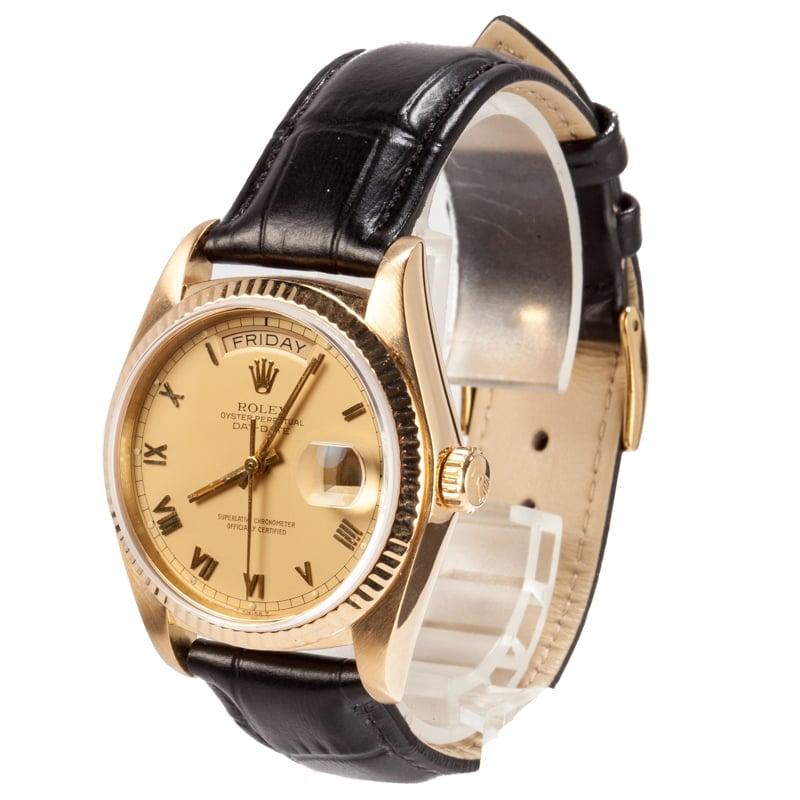 Rolex President Day-Date 18038 Leather Strap