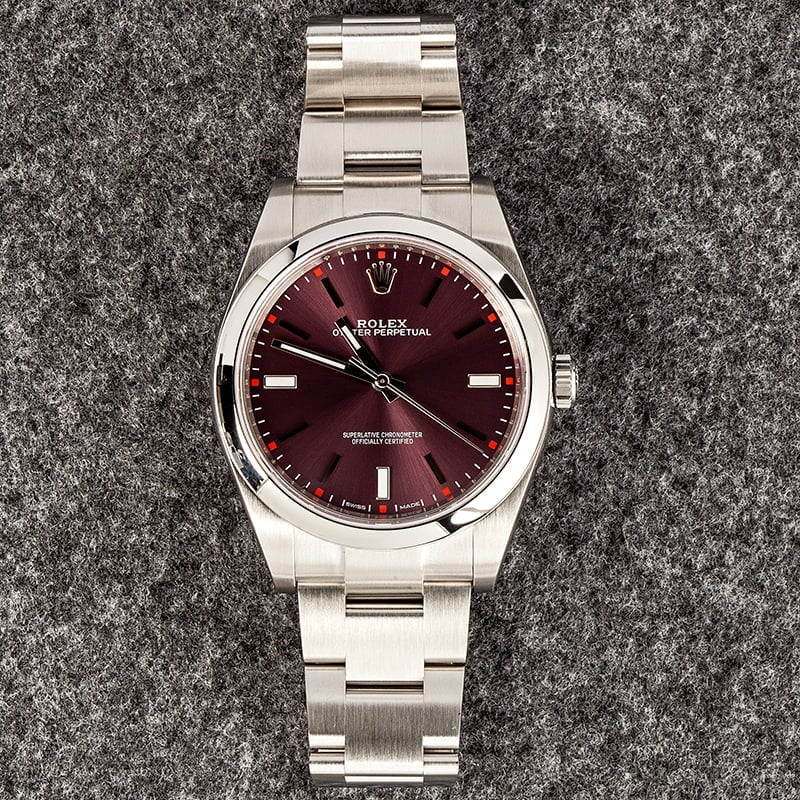 Rolex Oyster Perpetual 39MM 114300 Red Grape