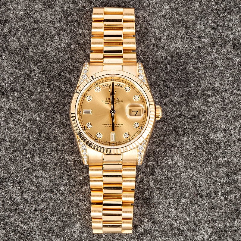 Pre-Owned Rolex Day-Date President 18k Yellow Gold