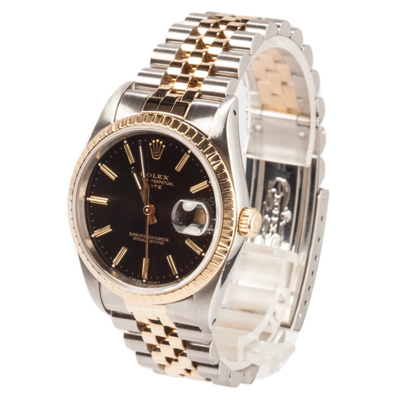 Rolex Date Steel and 18K 15223