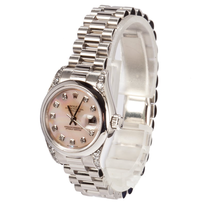 Rolex Ladies Platinum President 179296 Diamonds