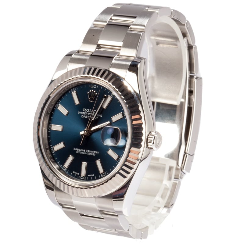 Pre Owned Rolex Datejust 116334 Blue Luminous Dial