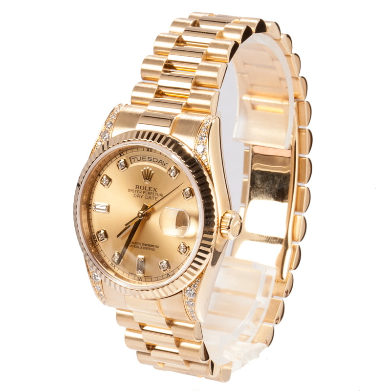 Pre-Owned Rolex President Day-Date 118338 Yellow Gold
