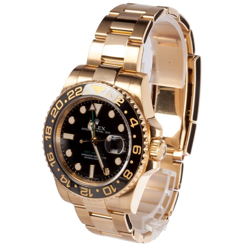 PreOwned Rolex GMT-Master II Ref 116718 Yellow Gold