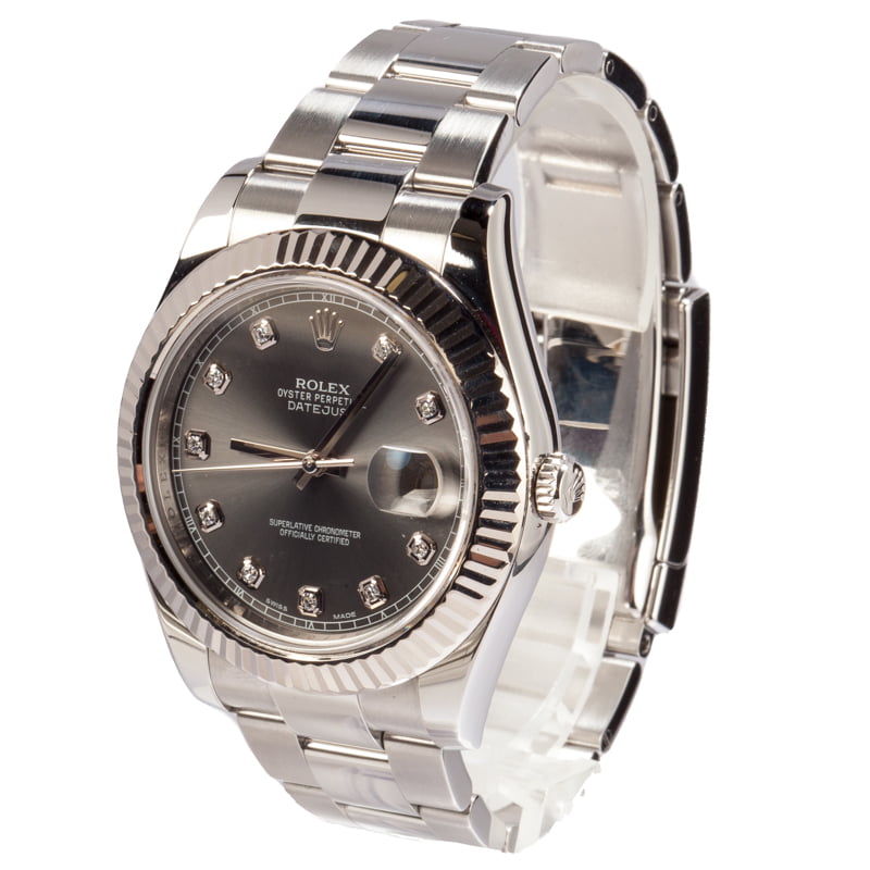 Rolex Datejust II 116334 Rhodium Diamond