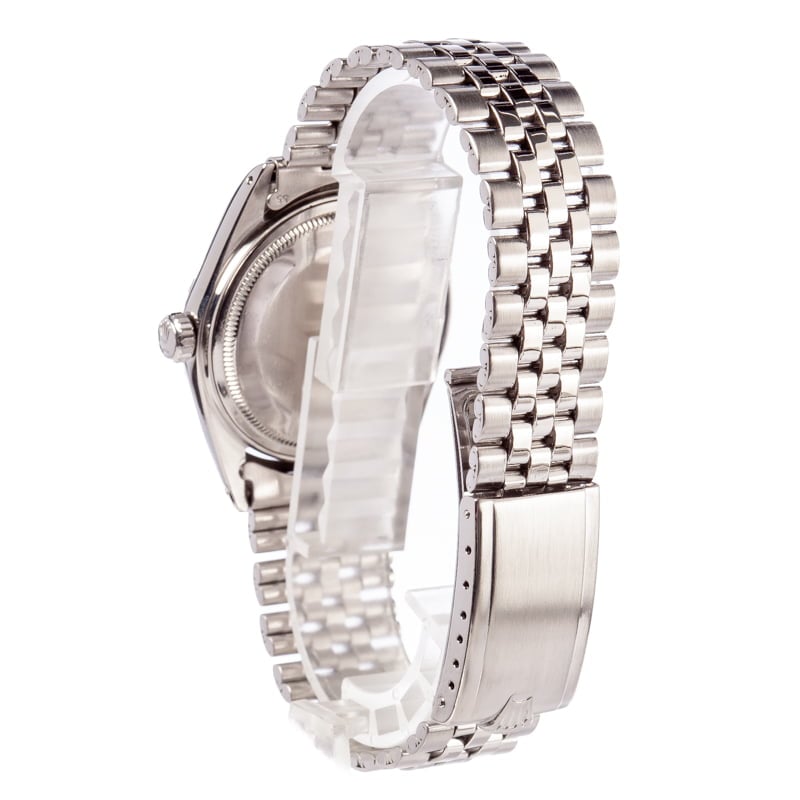 Rolex Datejust 1603 Stainless Steel Engine Turned Bezel