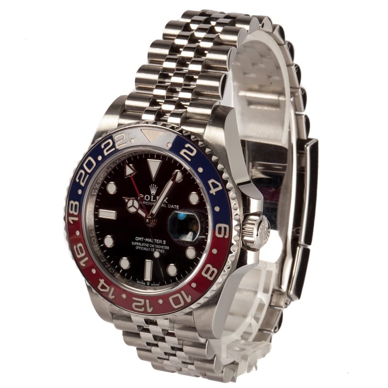 Pre-Owned Rolex GMT-Master II Ref 126710 Ceramic 'Pepsi' Steel Jubilee Band