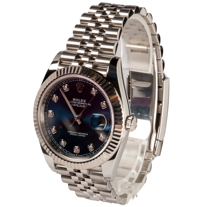 Rolex Datejust 41 Ref 126334 Steel Jubilee Blue Dial