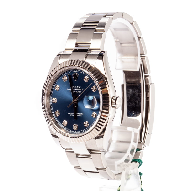 PreOwned Rolex Datejust II Ref 126334 Blue Diamond Dial