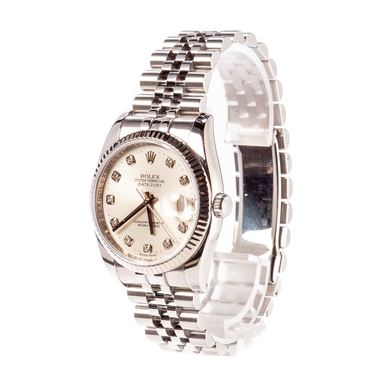 Rolex Datejust Steel 116234 Diamond Dial