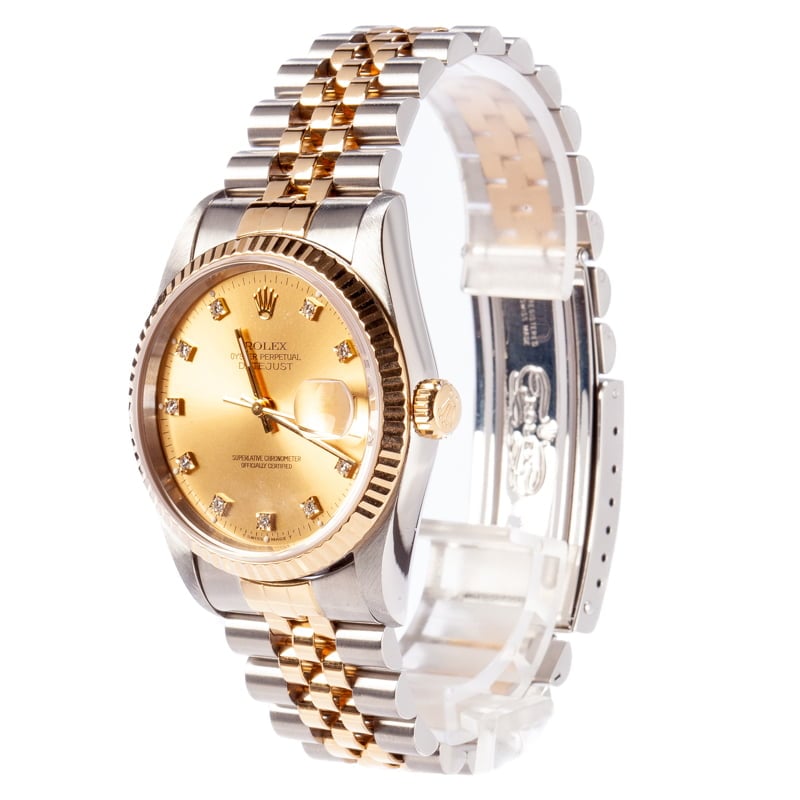 Datejust Rolex 16233 Champagne Diamond