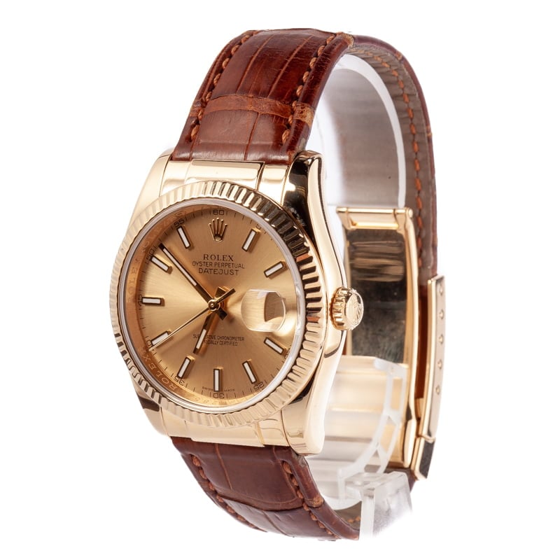 Mens Rolex Datejust 116138 Leather