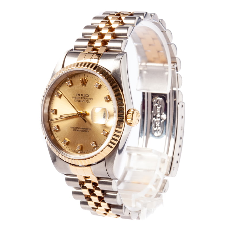 Rolex Datejust 16233 Diamond Hour Markers