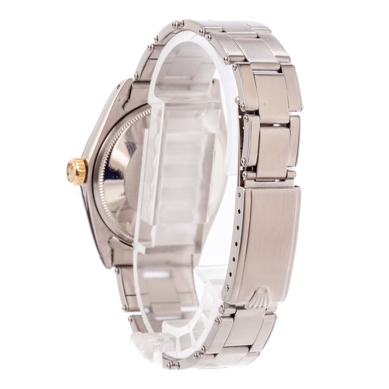 Vintage Rolex Date 1500 Silver Dial Gold Bezel