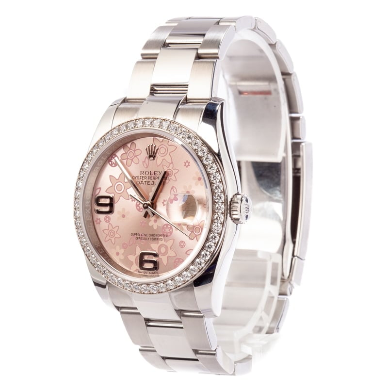 Rolex Datejust 116244 Pink Floral Dial